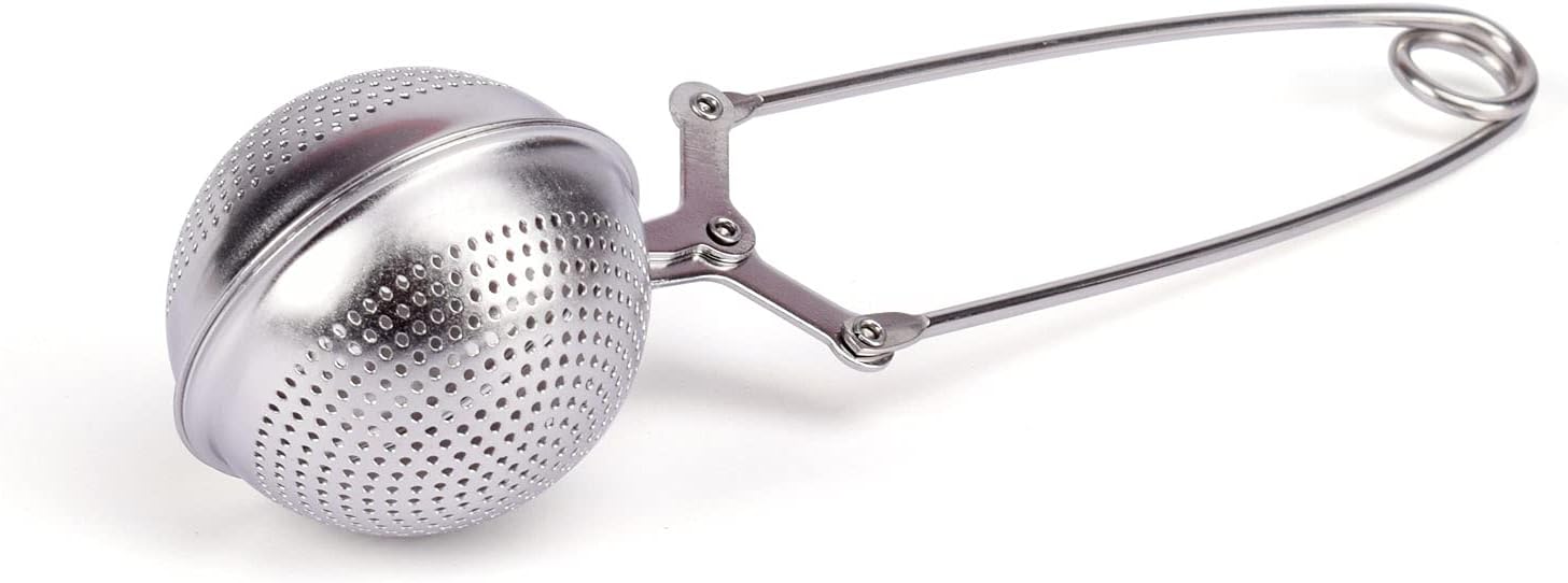 Generic Stainless Steel Tea Ball Strainer with Pincer Handle (Silver)