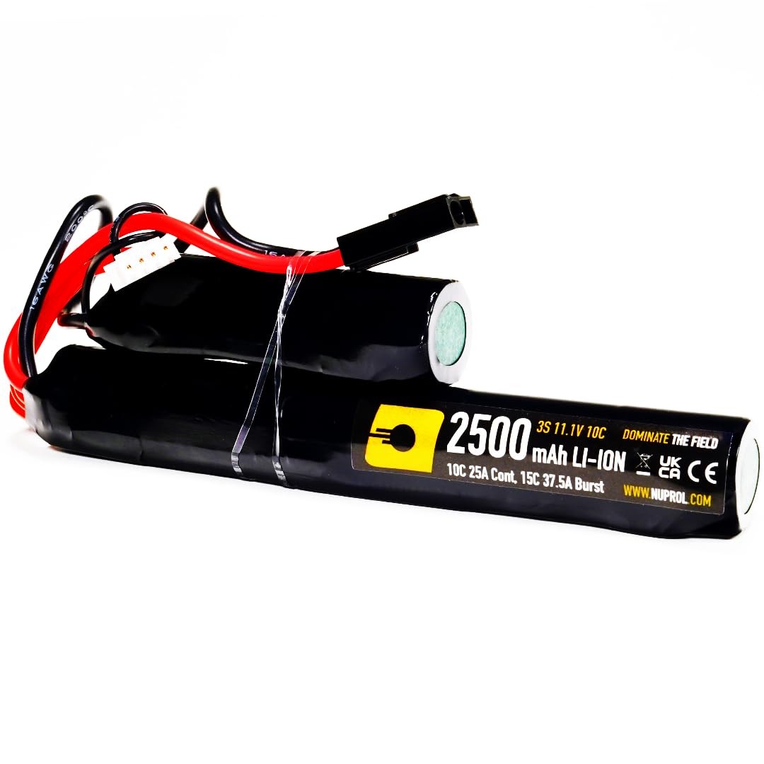 NUPROL Power - 11.1v Li-Ion 2500mAh 3S Mini Tamiya [Rate 10C @ 25A] [Burst 15C @ 37.5A] - Nunchuck