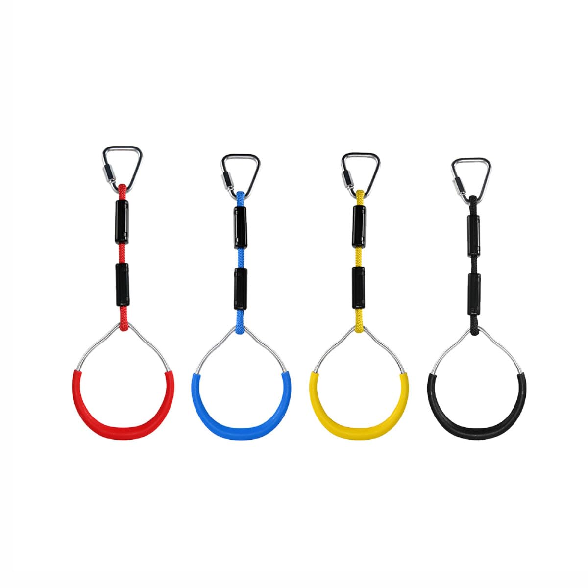 Ciieeo Set 2 Pezzi Anelli da Ginnastica per in Plastica Gialla Anello da Arrampicata per Giochi All’Aperto Anelli Fitness per Parco Giochi e Altalene Attrezzatura Sportiva per