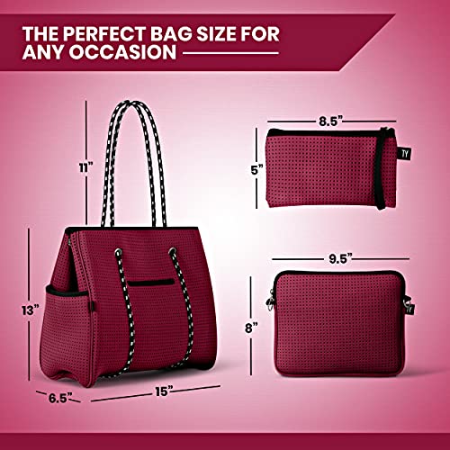 Set-of-3-Neoprene-bags-for-women-Large-neoprene-bag-large-beach-tote-baggym-totesdiaper-bag
