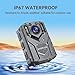 SYDYAM-Z5 2K/1440P 128GB Body Camera, 8-10H HD Recording IP67 Waterproof Body Cameras with Audio and Video Recording, Body Cam for Police Hiking Meeting Security Guard Daily Patrol