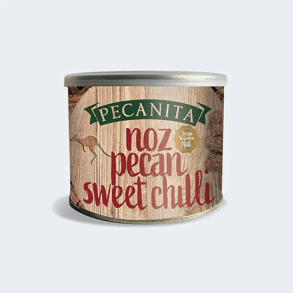 Noz Pecan Sweet Chili 100g: crocância e sabor apimentado