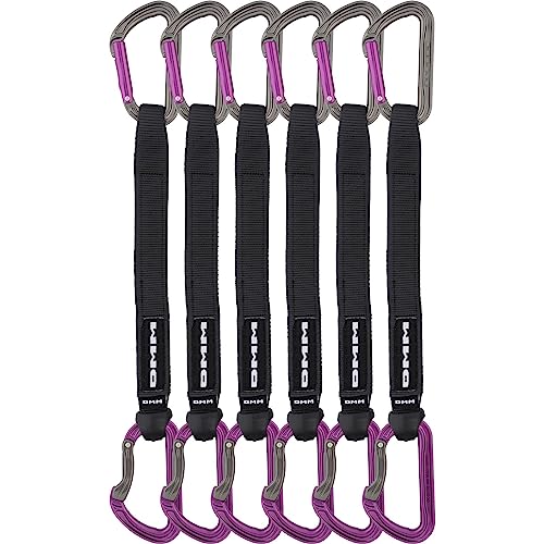 DMM Shadow Quickdraw, 6 Pack, Titanium/Purple, 25 cm, A306P-25VWP6