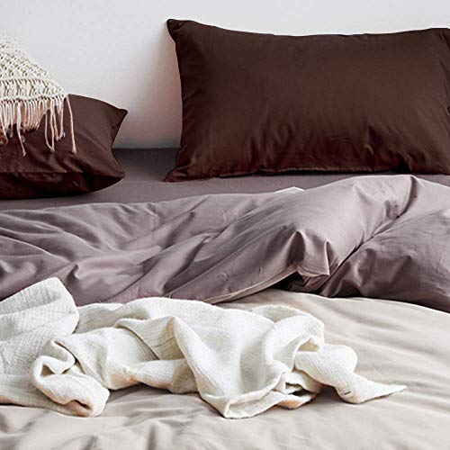 FLXXIE 2 Pack Microfiber King Pillow Cases, 1800 Super Soft Pillowcases with Envelope Closure, Wrinkle, Fade and Stain Resistant Pillow Covers, 20x36, Dark Brown
