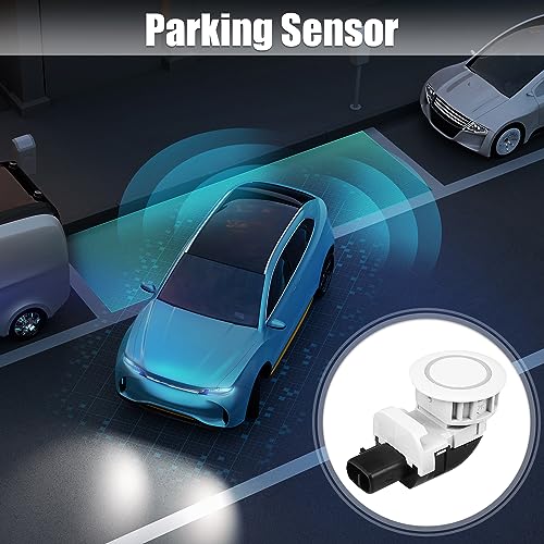 Image of X AUTOHAUX Car Bumper PDC Reverse Parking Assist Sensor for Lexus LS430 2001 2002 2003 2004 89341-50020 89341-50020-B1 White