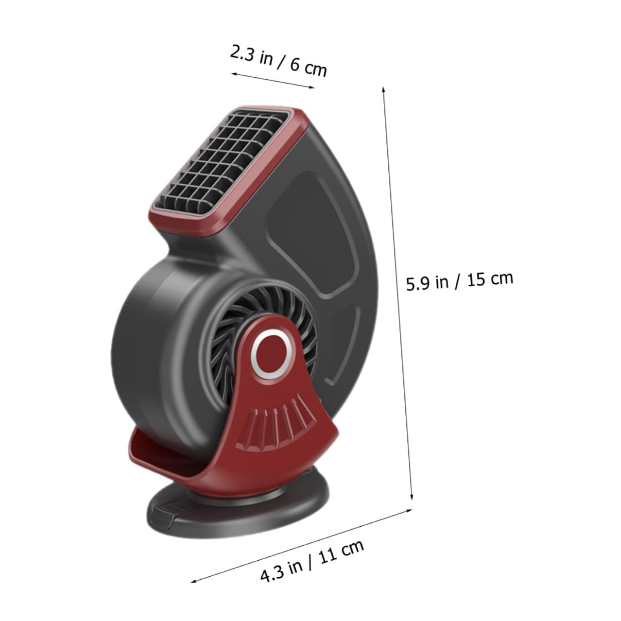 TOYANDONA Tragbare 12v Autoheizung und Entfroster aus ABS Schwarz Rot für Innenraum und Windschutzscheibe 12 Volt Heizlüfter mit Zigarettenanzünderanschluss