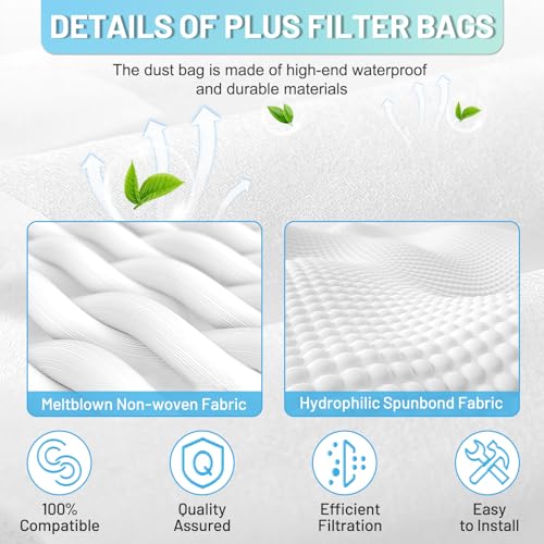 Image of 6 Pack 204814 Vacuum Bags Compatible with Kirby, Micron Magic Vacuum Cleaner Bags Fit for Kirby Avalir /Sentria /Ultimate G Series Models Replaces 204811 205811 F-Style & Twist-Style