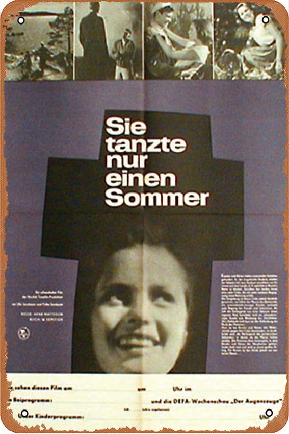 One summer of happiness/Hon dansade en sommar Movies Metal Tin Sign 8x12 inch Wall Decor Gifts for Home,Street,Bars,Restaurants,Cafes,Store