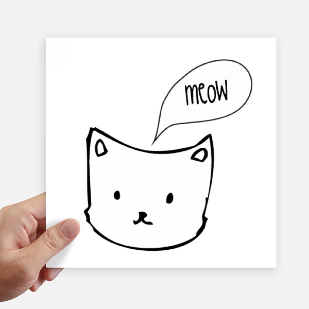 Autocollant chat meow 20 cm pour masquer les rayures de valise et personnaliser un pc