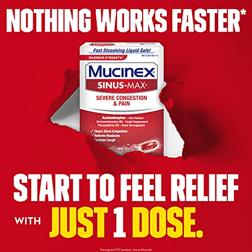 Mucinex Sinus-Max Max Strength Severe Congestion & Pain Liquid Gels, 16ct - image 4