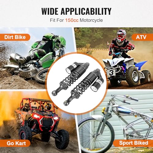 Image of GZYF 12.6 inch Universal Motorcycle Rear Air Shock Absorbers 320mm for HONDA for Suzuki for Yamaha for Kawasaki ATV Sport Bike Go Kart Chinese Quad Dirt Bike Dual Sport Black