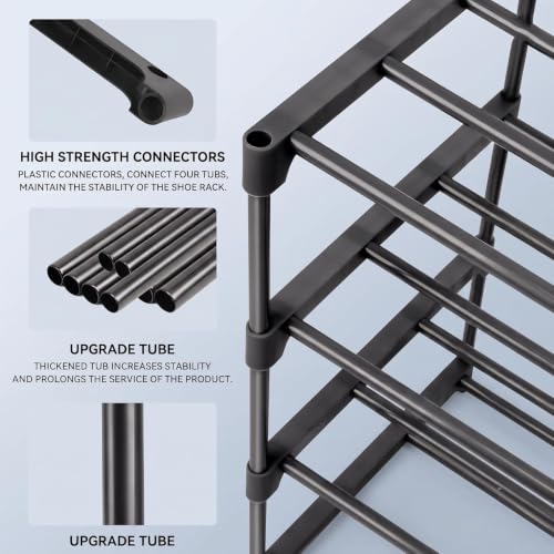 Image of NextZen Shoe Stand 4 Layer, Multipurpose Shoe Rack & Organizer Rack | Premium Plastic Multipurpose Shoe, Cloth & Book Storage Shelf for Home, Balcony, Living Room & Workspace
