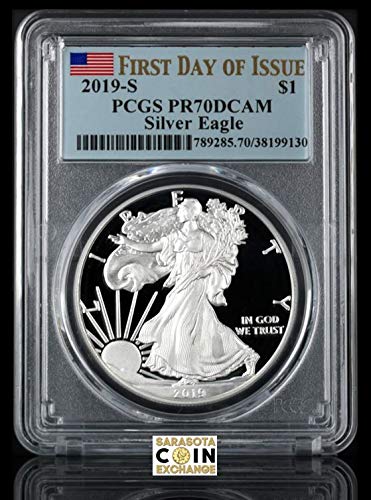 2019 S American Silver Eagle Proof S S Mint Mark $1 PR-70 PCGS...