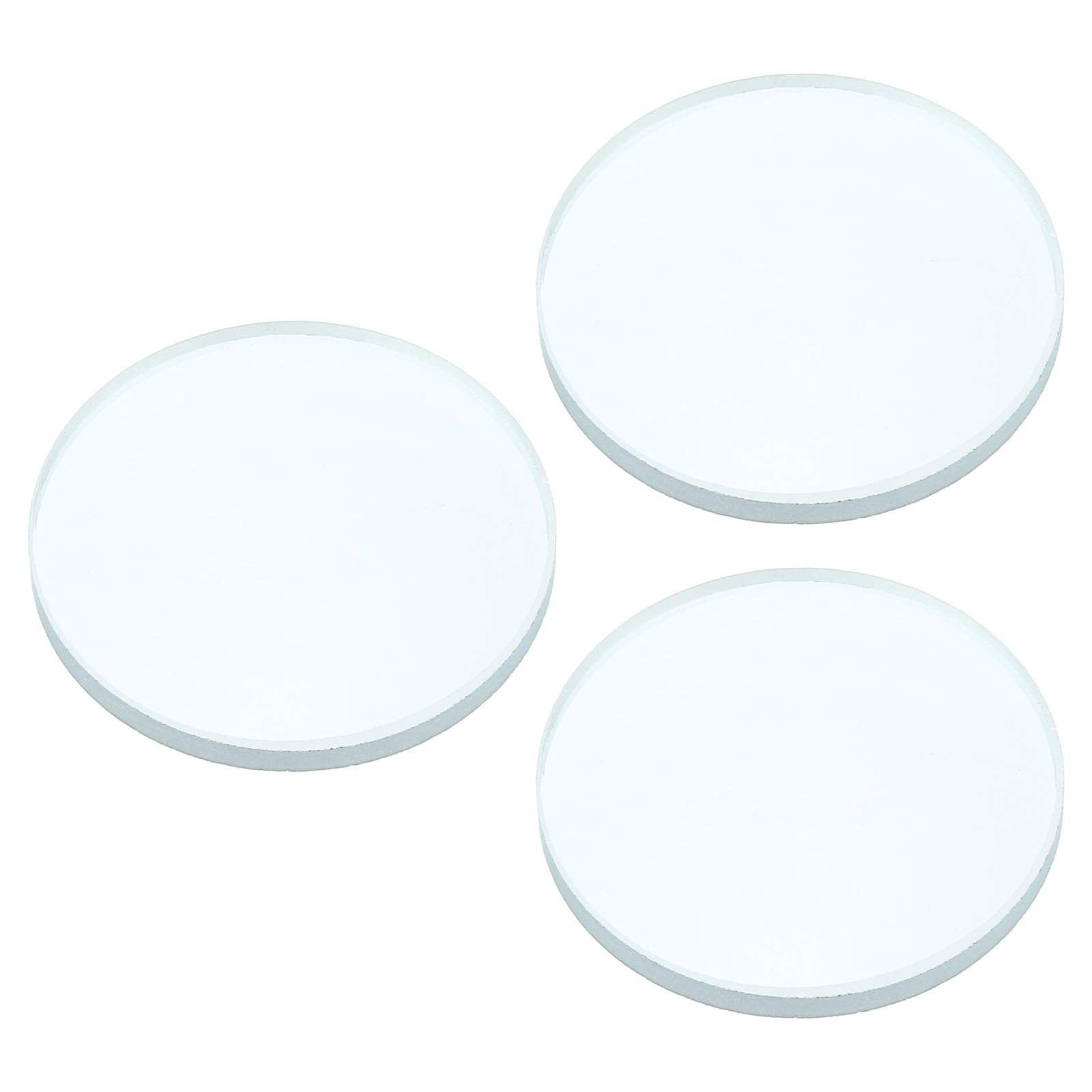 PATIKIL 8" (200 mm) Focale Longueur Double Concave Objectif, 3 Paquet 50mm Diamètre 5mm Hauteur Verre Optiquement Poli Rond Bords Lentille pour Physique Expérience, Clair