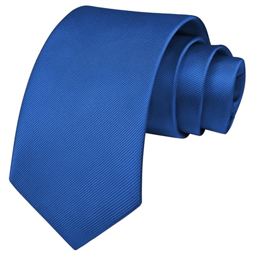 Image of Enlision Ties for Men Solid Color 3.35 inch Formal Business Necktie Classic Satin Mens Wedding Party Ties