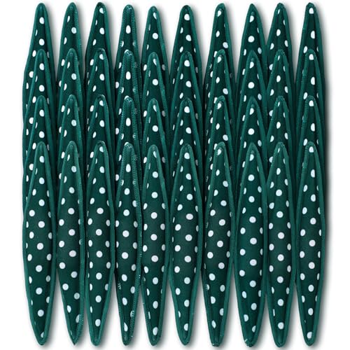 Bememo 40 Pieces Soft Curlers Hair Rollers Overnight Heatless Pillow Rollers for Hair Satin Sponge Curlers to Sleep in No Heat for Long Short Styling Tools(Dark Green)