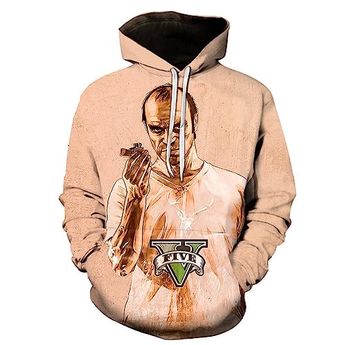 Preisvergleich Produktbild Michael De Santa Herren-Kapuzenpullover, GTA 5, Sweatshirt, Pullover, langärmelig, Sportbekleidung, Jungenjacke, cool for Damen (Color : E9, Size : XS)