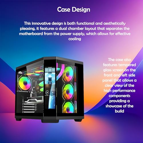 ionz Gaming Desktop PC, Ryzen 7 9800X3D, Nvidia RTX 5080, 32GB DDR5 RAM, 2TB NVMe SSD, Windows 11, 1000W 80+ PSU (Apex Vision, Black) - Image 4