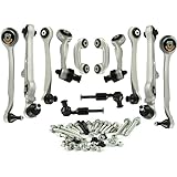 SLCUKMT Complete 13PCS Control Arm Kits compatible with A4 S4 B6 B7 Quattro - LH & RH 8E0498998