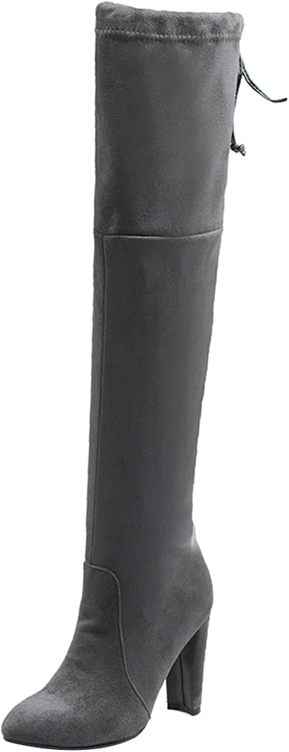Gicoiz Suede Over The Knee Boots Women Pointed Toe