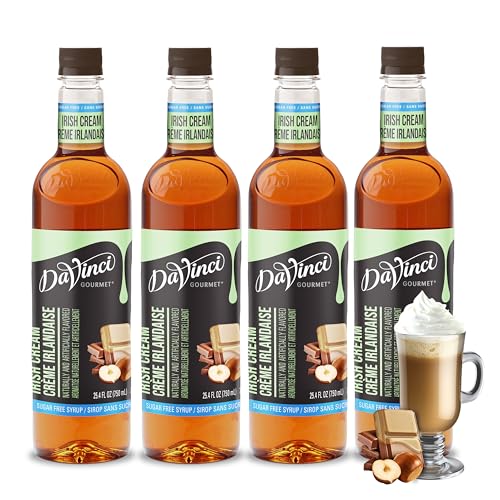 Image of DaVinci Gourmet Sugar-Free Irish Cream Syrup, 25.4 Fluid Ounces (Pack of 4)