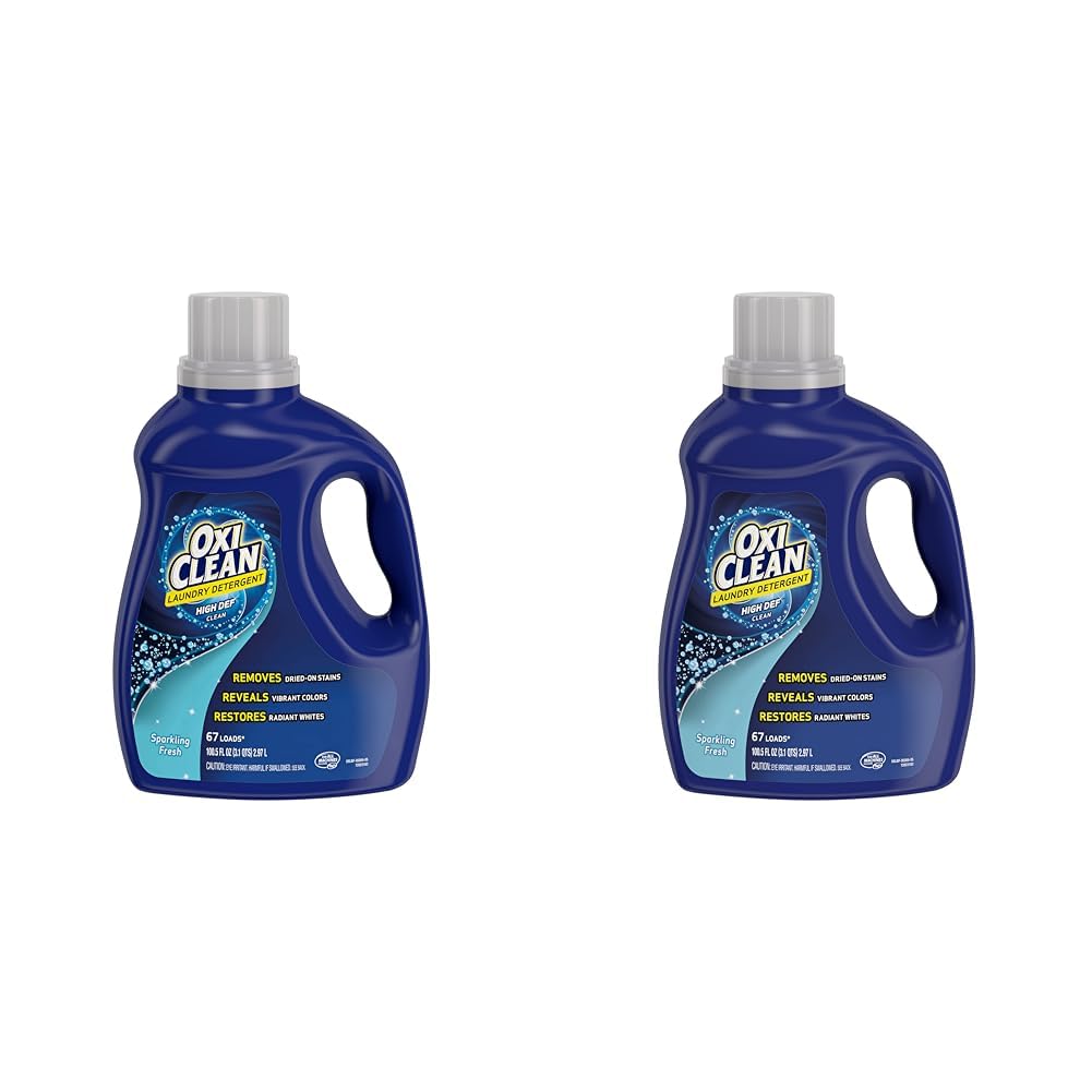 OxiCleanLiquid Laundry Detergent, Sparkling Fresh Scent, 100.5 oz (Pack of 2)