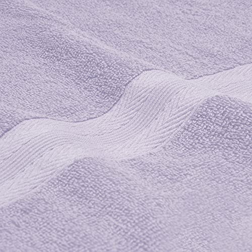 Boutiquo 8 Piece Towel Set 100% Ring Spun Cotton, 2 Bath Towels 27X54, 2 Hand Towels 16X28 And 4 Washcloths 13X13 - Ultra Soft Highly Absorbent Machine Washable Hotel Spa Quality - Purple #TOP1