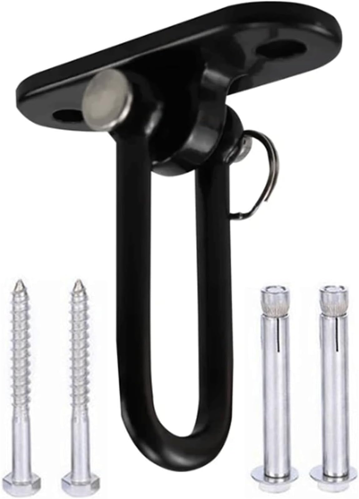 VHcgCGJ Ceiling hook, 1set Black Swing Hook Load Bearing Swivel Fixed Plate Trapeze Hang Hardware & Accessories