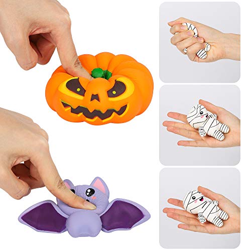 MALLMALL6 5Pcs Halloween Squishies Toys Cream Scented Slow Rising Jumbo