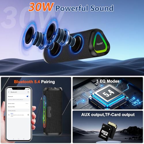 Image of Hupoaf Magnetic Bluetooth Speaker for Golf Cart, Portable Speakers Outdoor