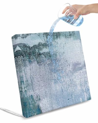 Edwiinsa Contemporary Indoor/Outdoor Seat Cushions Cover,Waterproof Patio Chaise Lounge Cushion Cover for Beach Pool Side Chair Cushions 24x24x4 Pieces Abstract Gradual Blue Graffiti Paint