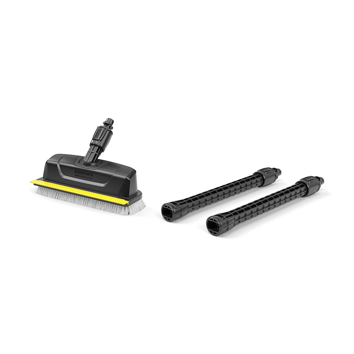 Kärcher Handbetrieben Flächenreiniger PS 30 Powerschrubber (kompatibel mit allen Kärcher Hochdruckreinigern K 2 bis K 7), 3 Hochdruckdüsen, integrierte Abziehlippe, 360 Grad Bürstenkopf, Gelb, Schwarz