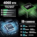 Thunderobot Radiant 16 i9 4060 2.5K Gaming Laptop, 16" WQXGA 240Hz Display, Intel Core i9-13900HX, GeForce RTX 4060, 64GB DDR5 RAM, 2TB PCIe SSD, RGB Backlit Keyboard, Wi-Fi 6, Win 11 Home, Gray - Image 2