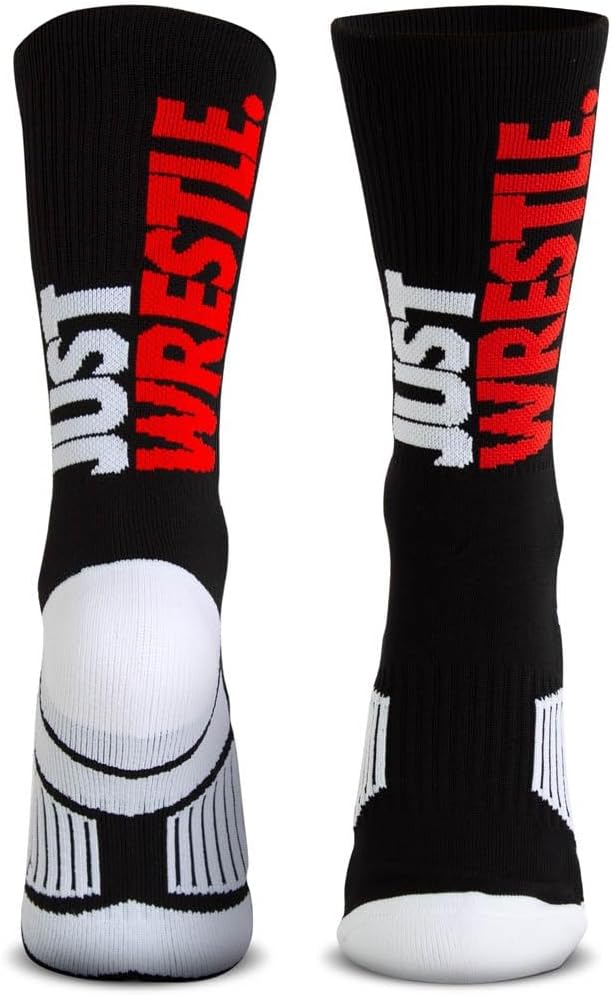 ChalkTalkSPORTS Wrestling Performance Crew Socks - Just Wrestle - Youth & Adult Sizes - Mid-Calf Athletic Wrestling Socks - Image 4