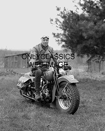 OnlyClassics 1940 Harley Davidson Knucklehead Vintage Motorcycle 8X10 Photo Cool