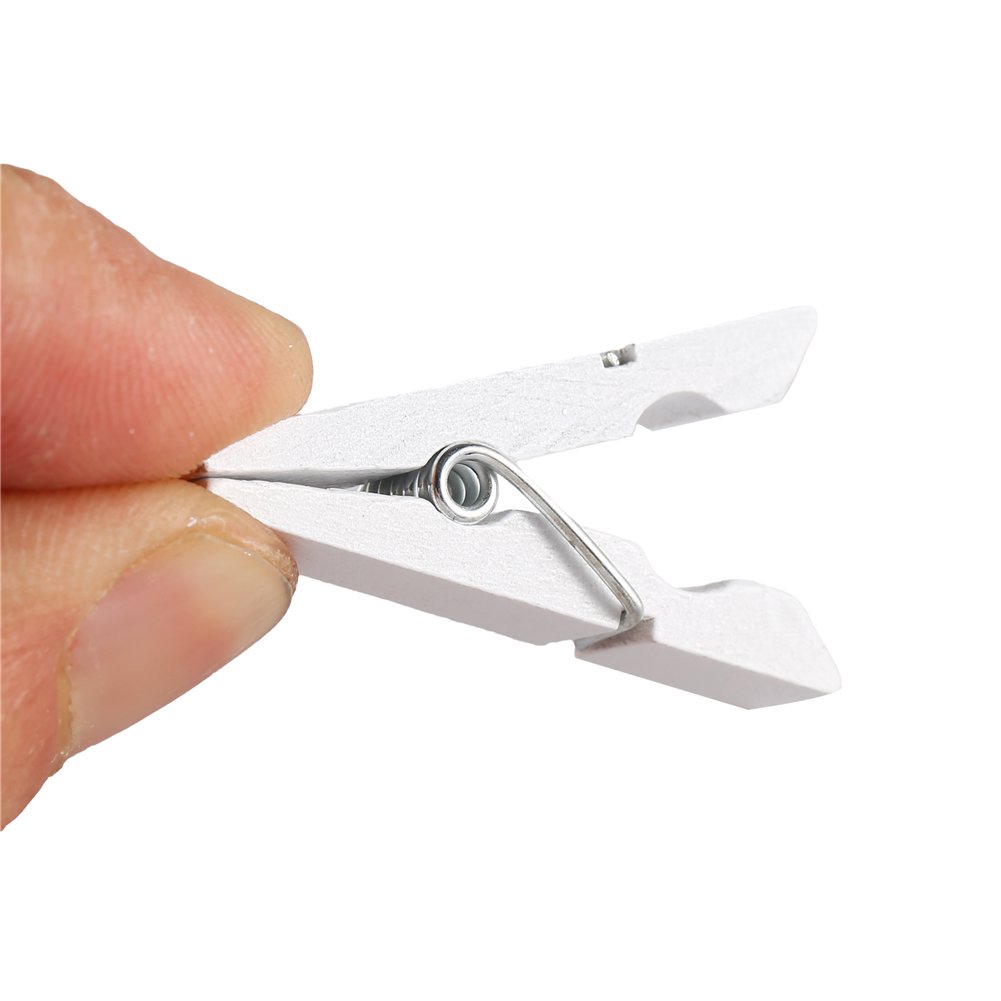 100 Mollette Legno 3,5 Cm Bianche - Per Craft, Decorazioni E Fai Da Te - Foto 4