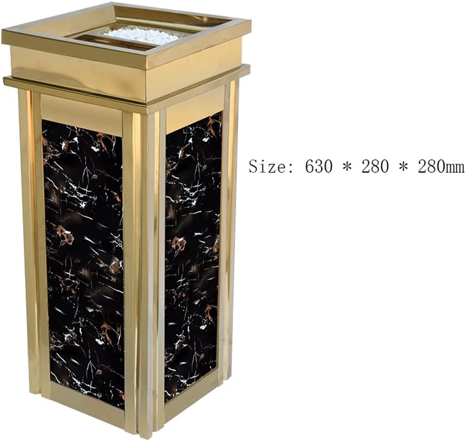 Trash Can Outdoor Garbage Can Outdoor Trash Can Indoor Trash Can with Stainless Steel Ashtray Suitable for Kitchen Restaurant Bar Shopping Mall Patio Trash(A)