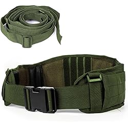 Arneses Miller LUUFAN Cinturón táctico Mille Cinturón Resistente de Trabajo Pesado Ajustable con Correa Libre para Actividades al Aire Libre (Army Green)