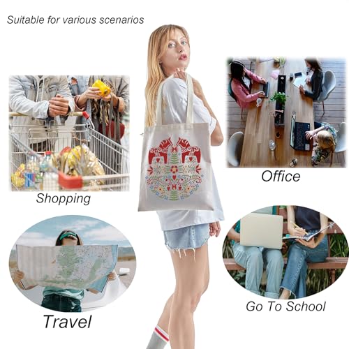 Bolso Tote Escandinavo con Caballo para Amantes de Caballos miniatura 4