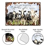 Zoom IMG-2 targa in metallo con mucca Zoom IMG-2 targa in metallo con mucca