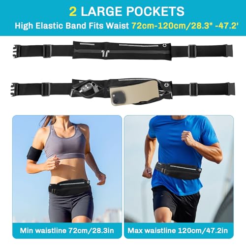 Laufgürtel für Handy wasserdichte Bauchtasche Herren Damen Lauftasche Running Belt Sportgürtel Handytasche Joggen Handyhalterung für Drinnen und Draußen Joggen Fitness Radfahren und Reisen Laufgurt