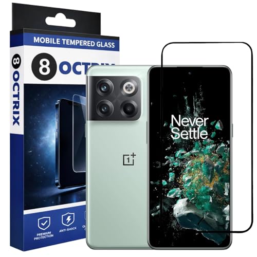 Image of Tempered Glass Screen Protector Compatible for OnePlus 10R / OnePlus 10T 5G with Edge to Edge Coverage - Case Friendly, Anti-Scratch & Bubble-Free Installation Kit (Pack Of 1)