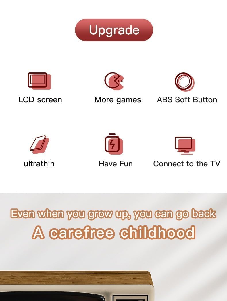 500-in-1 Rechargeable Handheld Video Game Console for Kids with 3 Inch Display, Portable Retro Gaming Console, Built-in Classic Games, USB Charging, Pocket Size Video Game Player for Boys Girls Travel 2