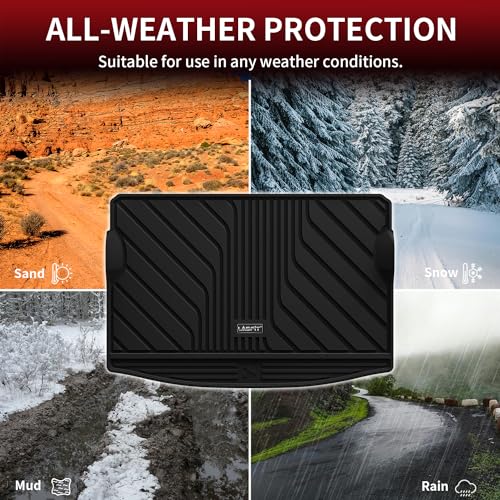 Image of LASFIT Cargo Mat for Subaru Impreza & Crosstrek 2026 2025 2024 (Non Hybrid) | All Weather Custom Fit Anti-Slip Pet Friendly Easy Clean TPE Trunk Mat Cargo Tray Liner Accessories, Black