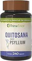 Quitosana com Psyllium fonte de fibras auxilia no funcionamento do intestino 240 cápsulas Prime Ervas