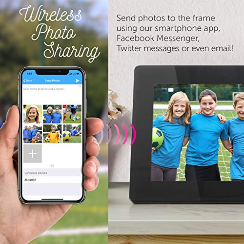 Aluratek 8" Wifi Digital Photo Frame With Touchscreen And 16Gb Built-In Memory, Usb/Sd/Sdhc Supported, Built-In Clock, Calendar, Weather, Easy Setup #TOP4