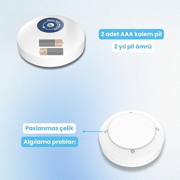 Zigbee Su Baskını Sensörü - Dahili Alarmlı ( Tuya, Smart Life , Zigbee2MQTT Uyumlu ) ( ZSB-01 )