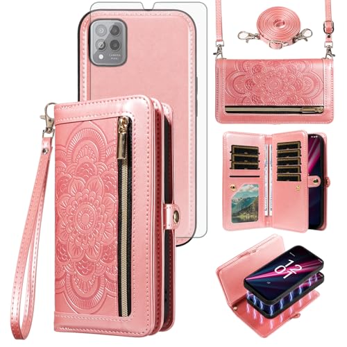 Housse T-Mobile Revvl 6 Pro 5G Revel X coque portefeuille amovible zippée porte-cartes