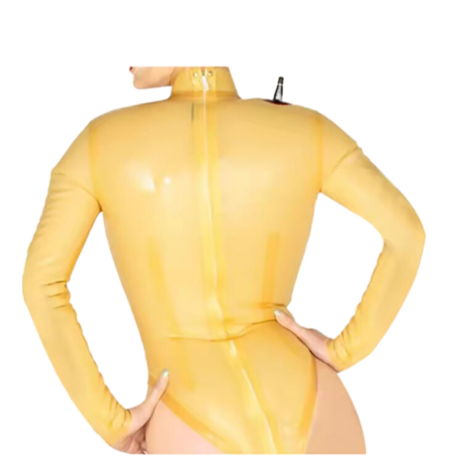 Aufblasbare Latex Badeanzug Reißverschlüsse Gummi Körper Anzug Catsuit Bodysuit