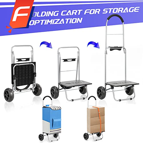 WONSEFOO Einkaufstrolley, Klappbarer Trolley Einkaufstrolley bis 50kg Einkaufswagen Wasserdichter 75L Shopping Trolley… – Bild 7